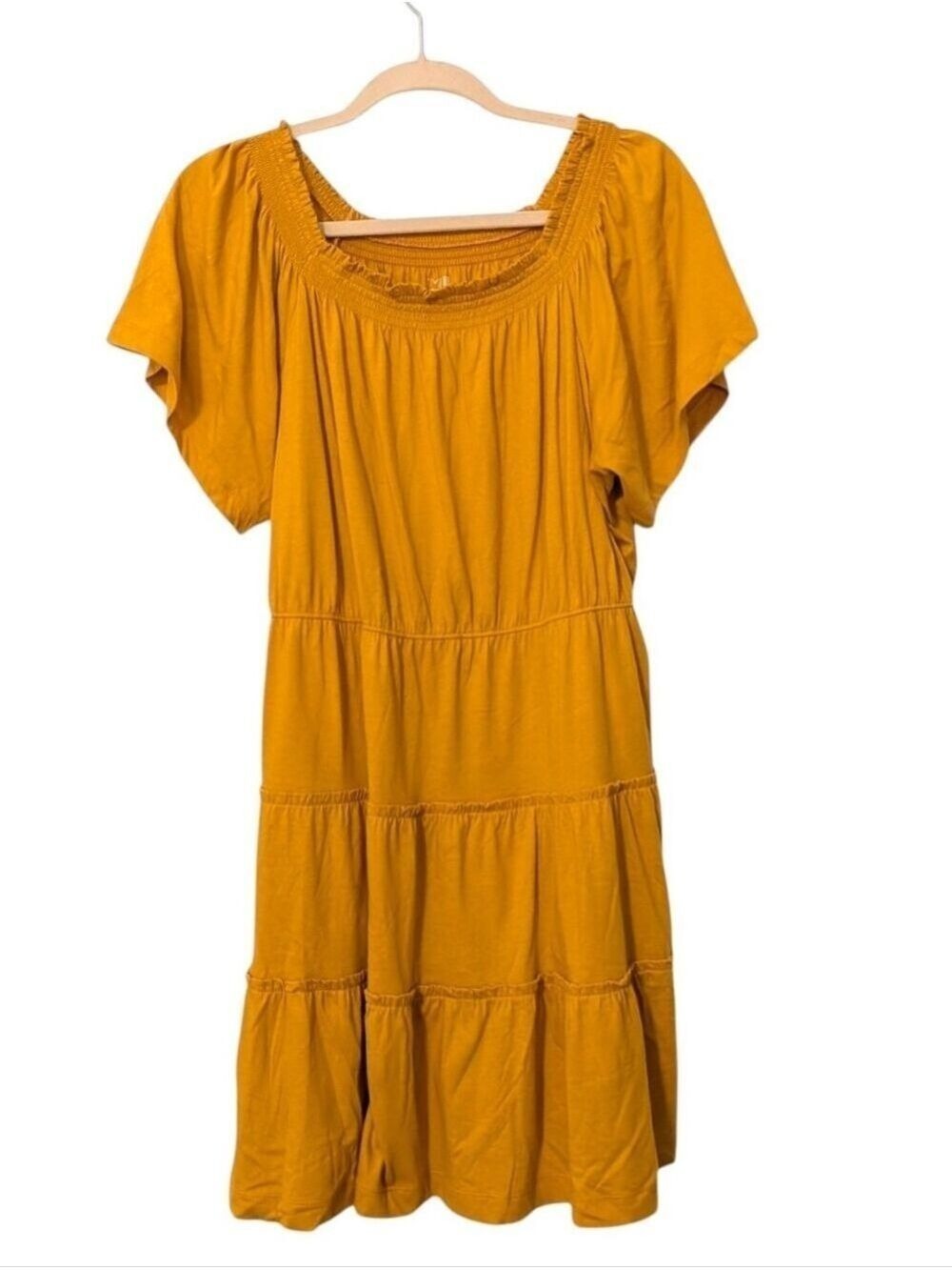 Time and Tru Mustard Yellow Mini Dress